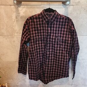 Wrangler George Straight Medium plaid button up